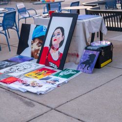 art on display on the ground at 517day